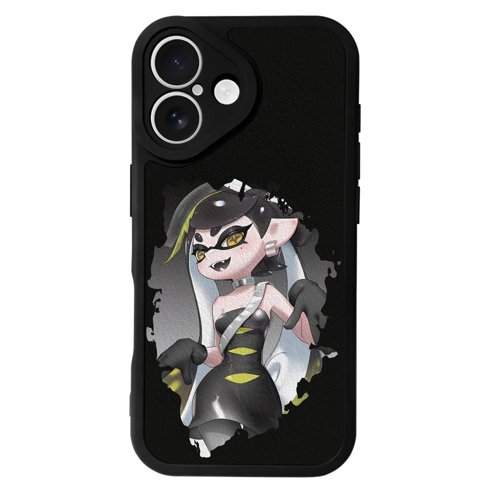 スプラトゥーン グッズ,シオカラーズ アオリ - IPhone 16シリーズ対応 ・ シリコンスマホケース ・ レザー調 ・ 高精度フィット ・ 耐衝撃 ・ ワイヤレス充電対応 ・ 精密カット
